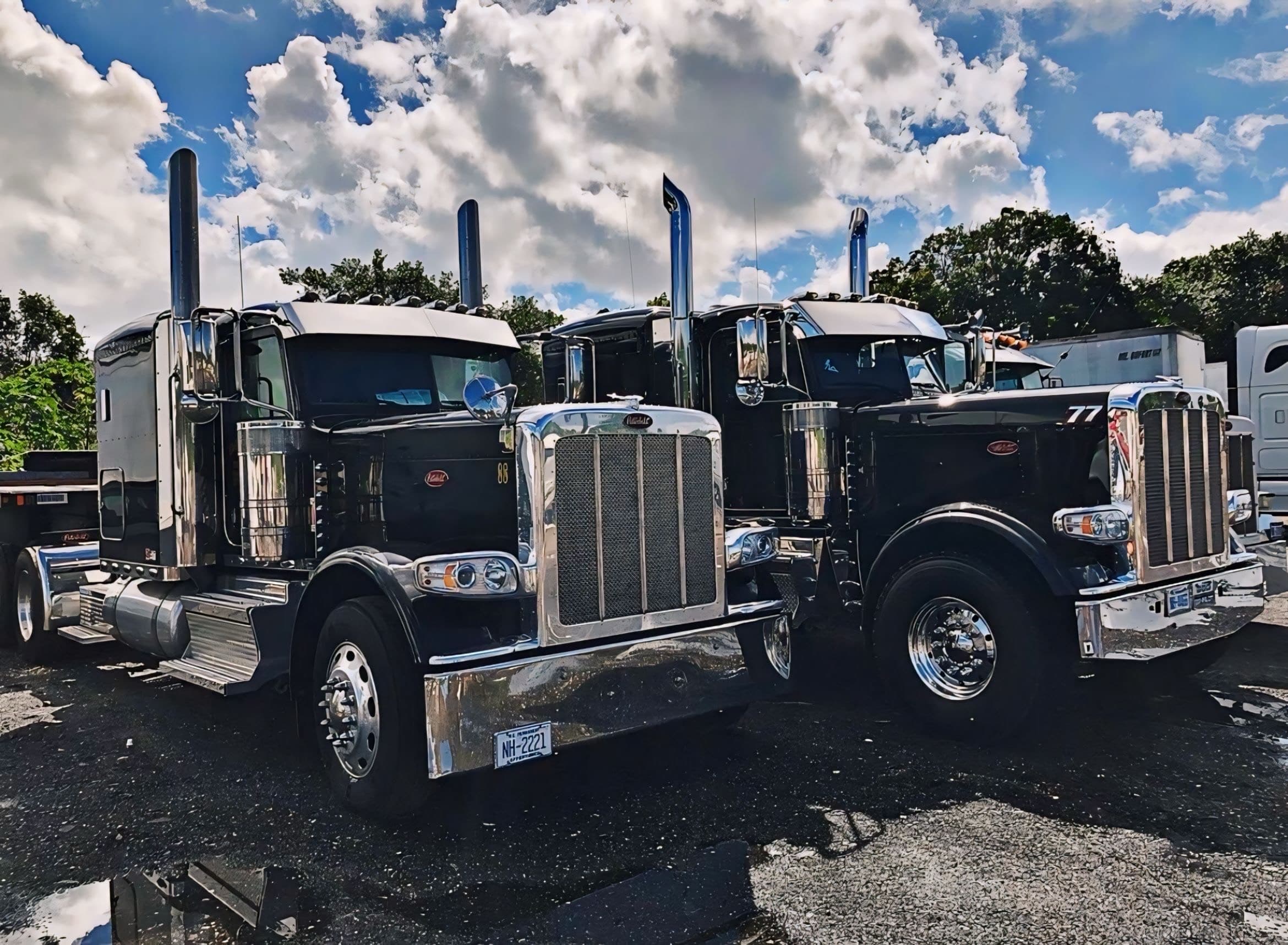 Class Global Logistics Peterbilt heavy haul truck and specialized trailer